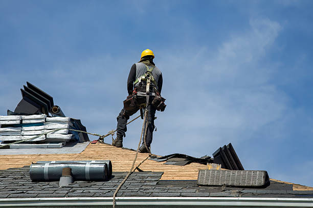 Professional Roofing technician working in Davis Station, SC